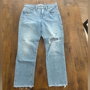 MADEWELL Distressed Light Blue Women's Jeans